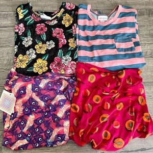 LulaRoe Girls Scarlett Dresses & Azure Skirt Sz 10 12 14